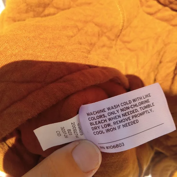 Duluth Trading Co Women's Quilted Sweatshirt Tunic Orange Size Large - Picture 5 of 10